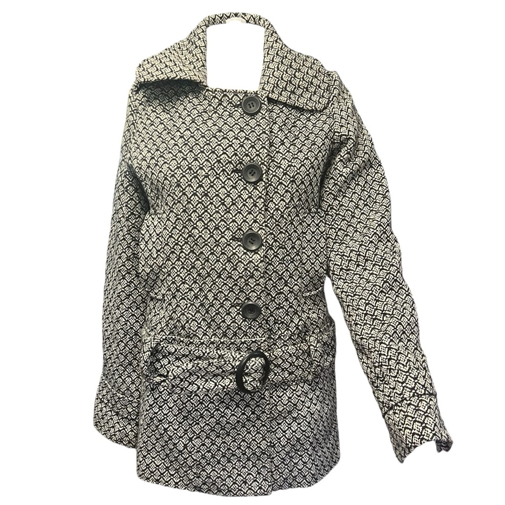 Y2K Urban Behavior - Womens Tweed Wool Blend Peacoat Sz Sm